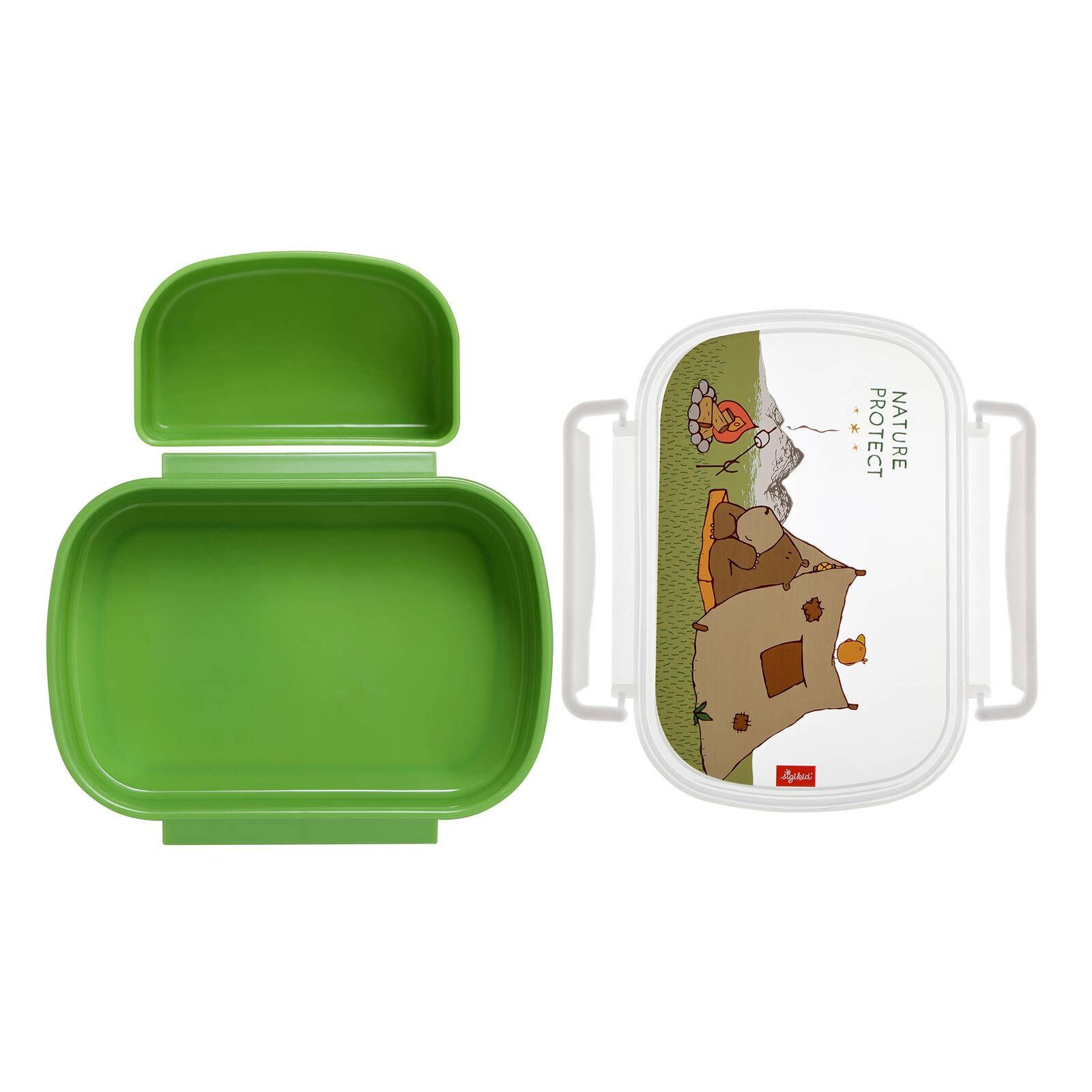 LUNCHBOX Grizzly, grün 17 x 11 x 7 cm - Grün, Kunststoff (11/7/17cm) - Sigikid
