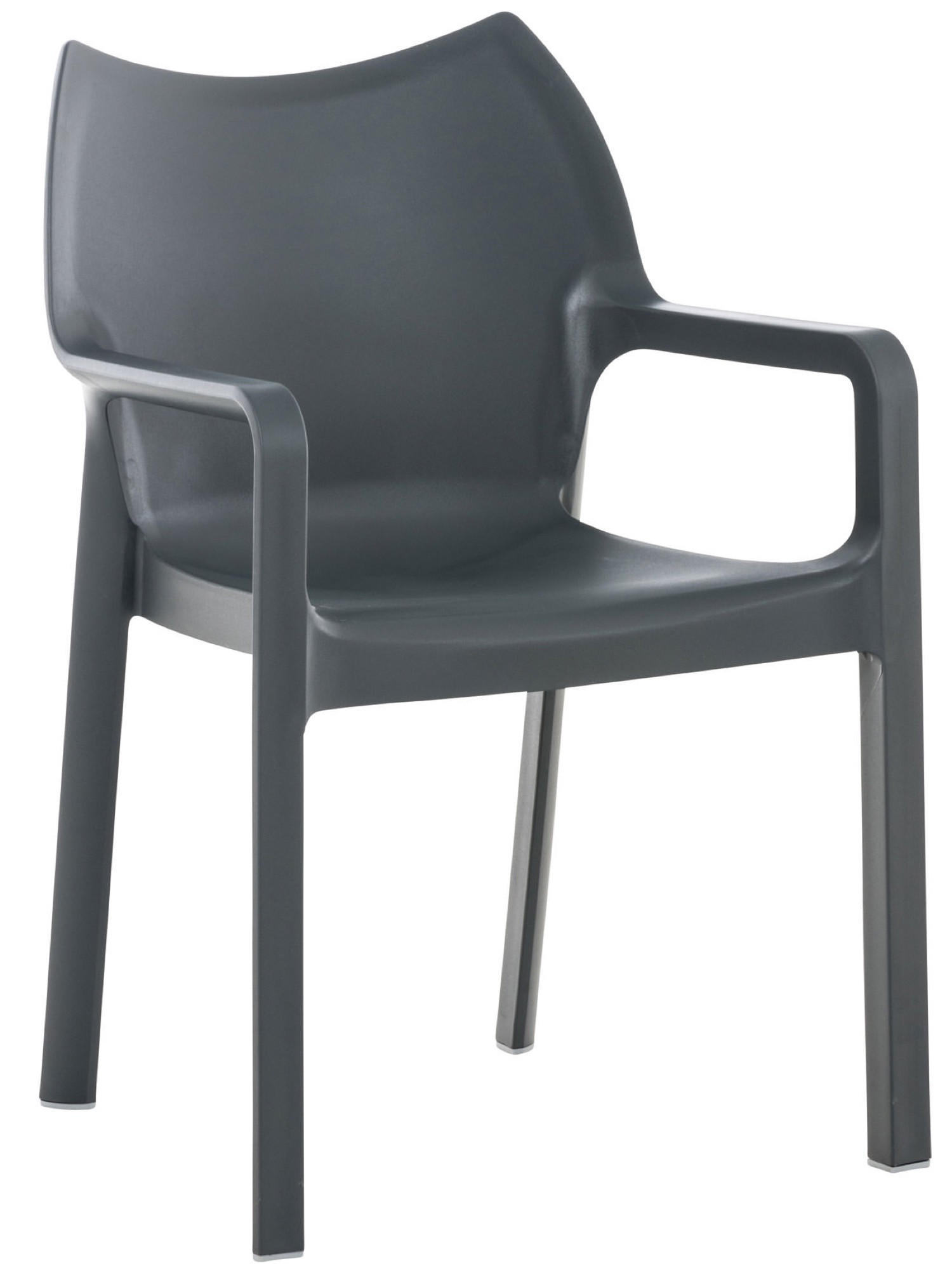 STUHL Doyle dunkelgrau - Grau, Kunststoff/Metall (57/84/53cm) - TPFGarden