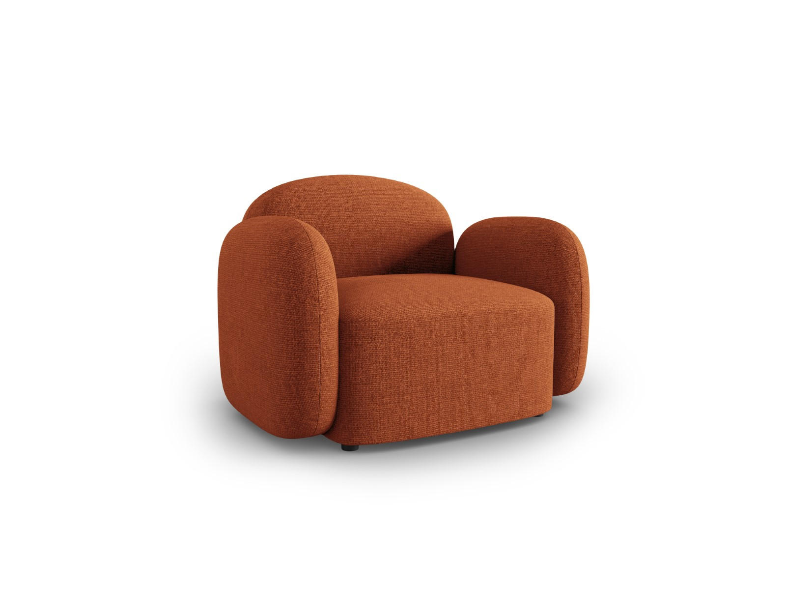 SESSEL Blair aus Chenille-Stoff mischung terrakotta - Terra cotta, Textil (87/80/119cm) - Micadoni