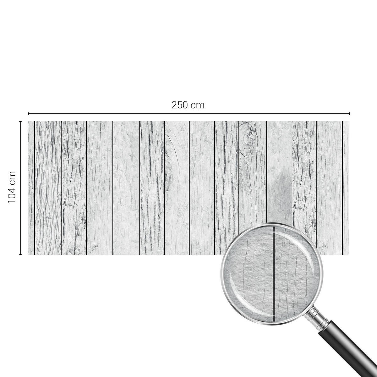 FOTOTAPETE 250x104 cm - Vintage-Flair - Weiß, Textil (250/104cm) - Wallfluent