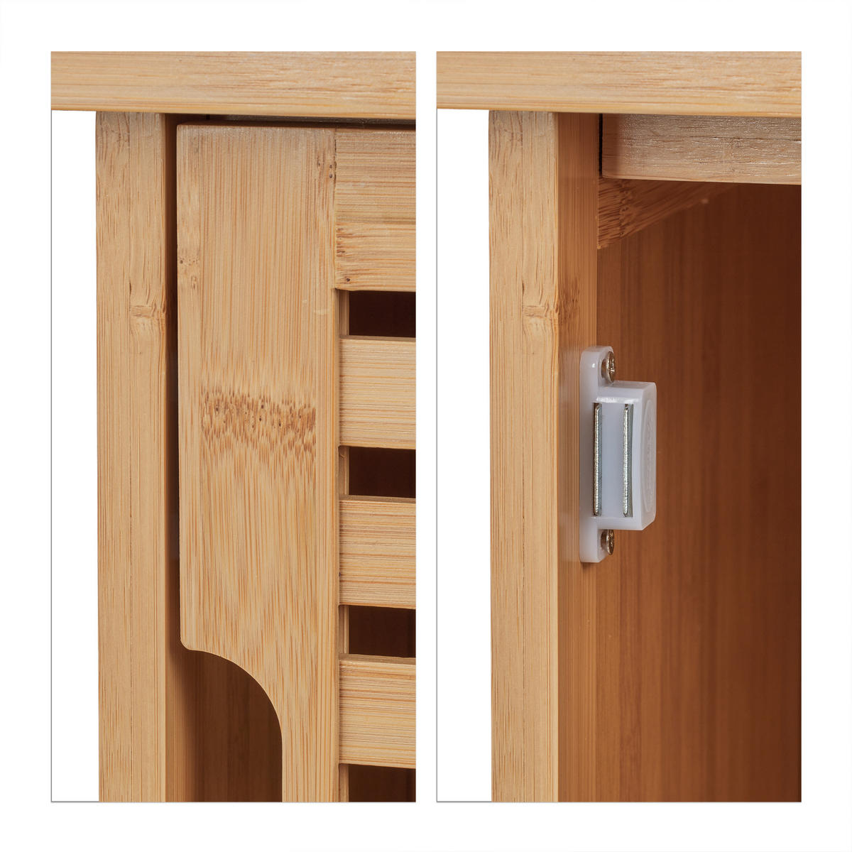 KÚPEĽŇOVÝ regál - svetlohnedá, drevo/kompozitné drevo (67/87.5/33cm) - Relaxdays