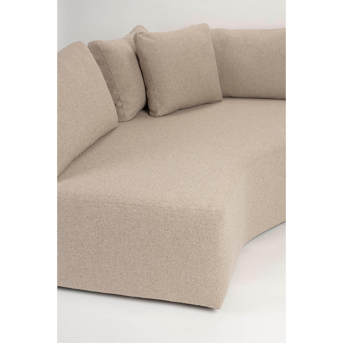 ECKSOFA 4,5-SITZER Prosper Links Cappuccino/ Beige - Beige, Kunststoff (301/79/126cm) - Zuiver