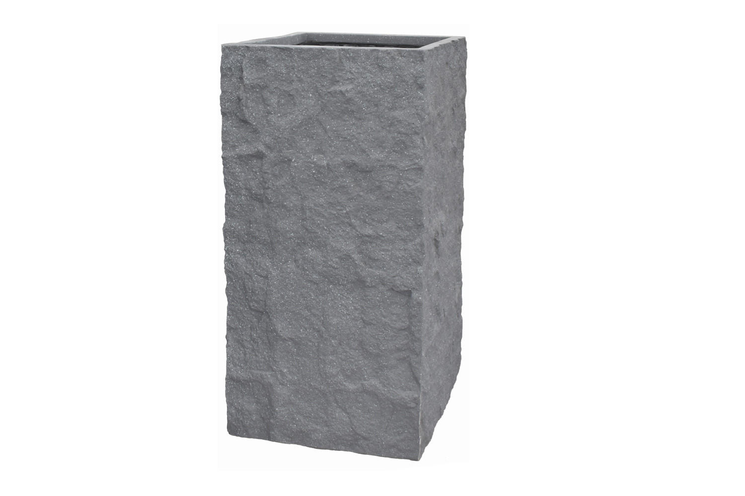 PFLANZKASTEN The Rock 36x72 cm, Grau, Fiberstone - Anthrazit, Kunststoff (36/72/36cm) - dasmöbelwerk