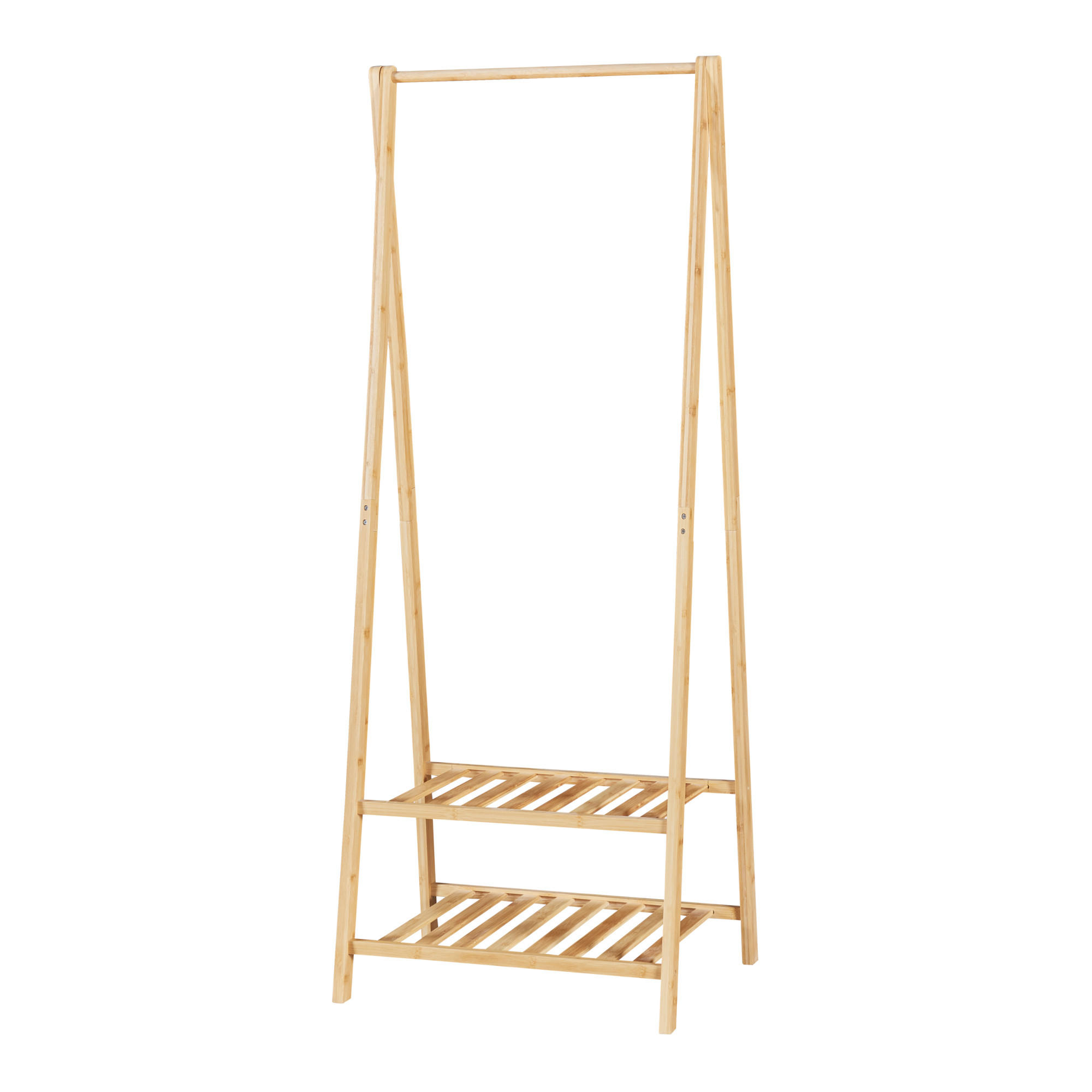 GARDEROBENSTÄNDER Öckerö - Naturfarben, Holz (60/150/40cm) - [en.casa]
