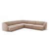 WENDBARES-ECKSOFA Miley aus Samt cappuccino 5 Sitzplätze - Cappuccino, Textil (255/255cm) - Micadoni