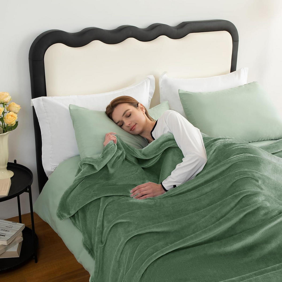 KUSCHELDECKE Flanell 230 x 270 cm Grün - Grün, Textil (1/230cm) - LUXUSKOLLEKTION