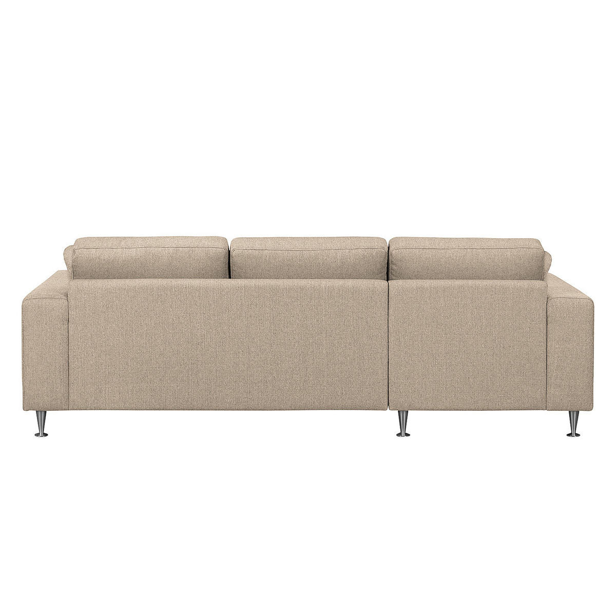 ECKSOFA mit Longchair - Strukturstoff - Kaschmir, Textil (235/150cm) - home24