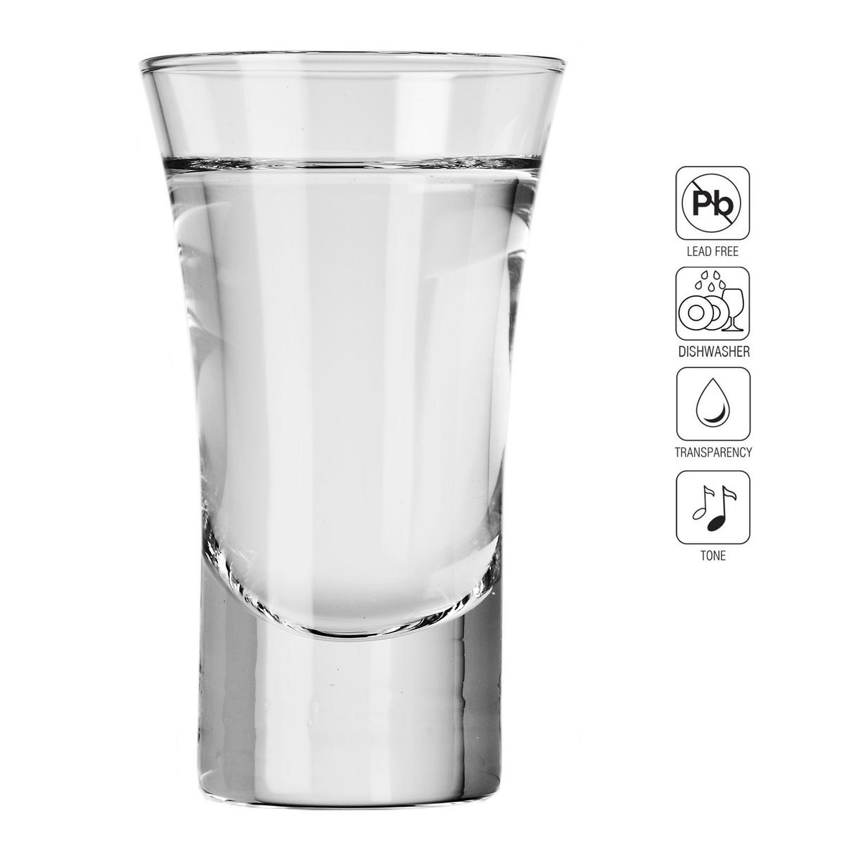 SCHNAPSGLÄSER, 6er-Set, 45 ml - Transparent, Glas (0.045L) - Krosno Glass