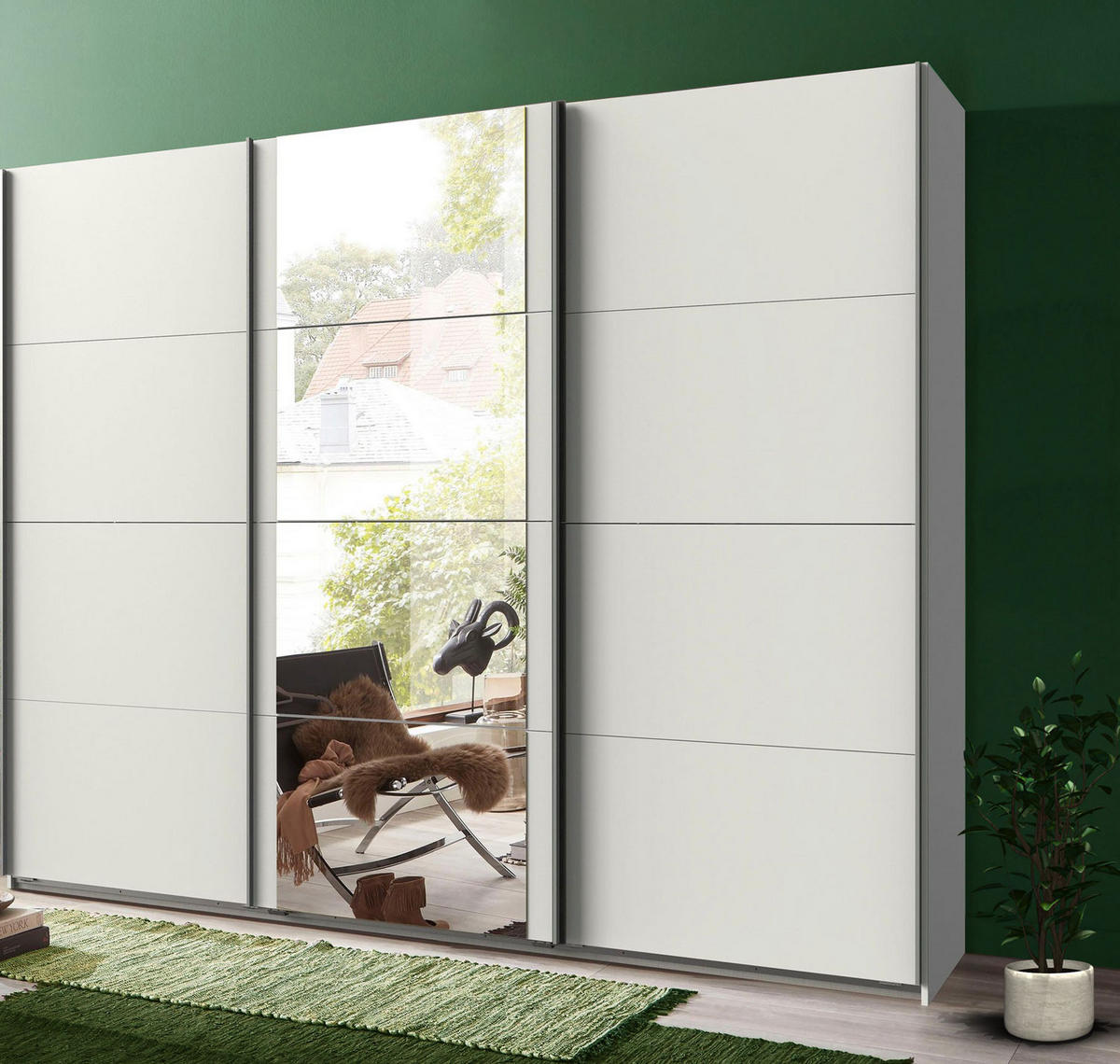 SCHWEBETÜRENSCHRANK Bern Weiß 270 / 64 / 236cm - Weiß, Holz/Holzwerkstoff (270/236/64cm) - Wimex
