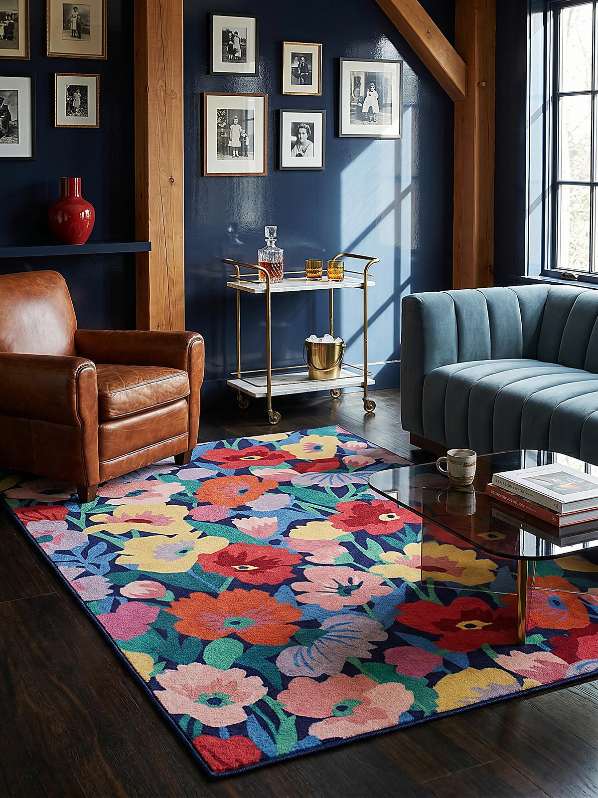 WOLLTEPPICH DAHLIA, floral, Bunt, 180 x 230 cm - Multicolor, Textil (230/180cm) - KADIMA DESIGN