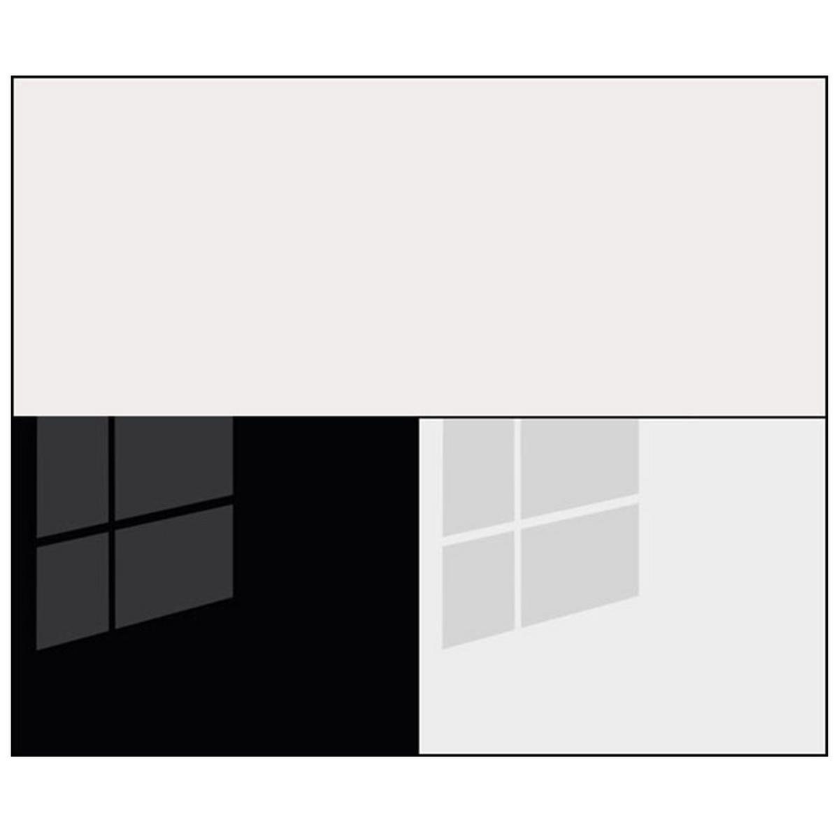 KÜCHENLEERBLOCK Platinium weiß matt / schwarz & weiß Hochglanz 14-teilig - Schwarz/Weiß, Holzwerkstoff/Metall (280/240/60cm) - Feldmann-Wohnen