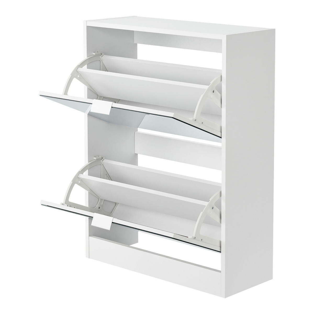 SCHUHKIPPER Kragerø - Weiß, Holzwerkstoff (60/80/24cm) - [en.casa]