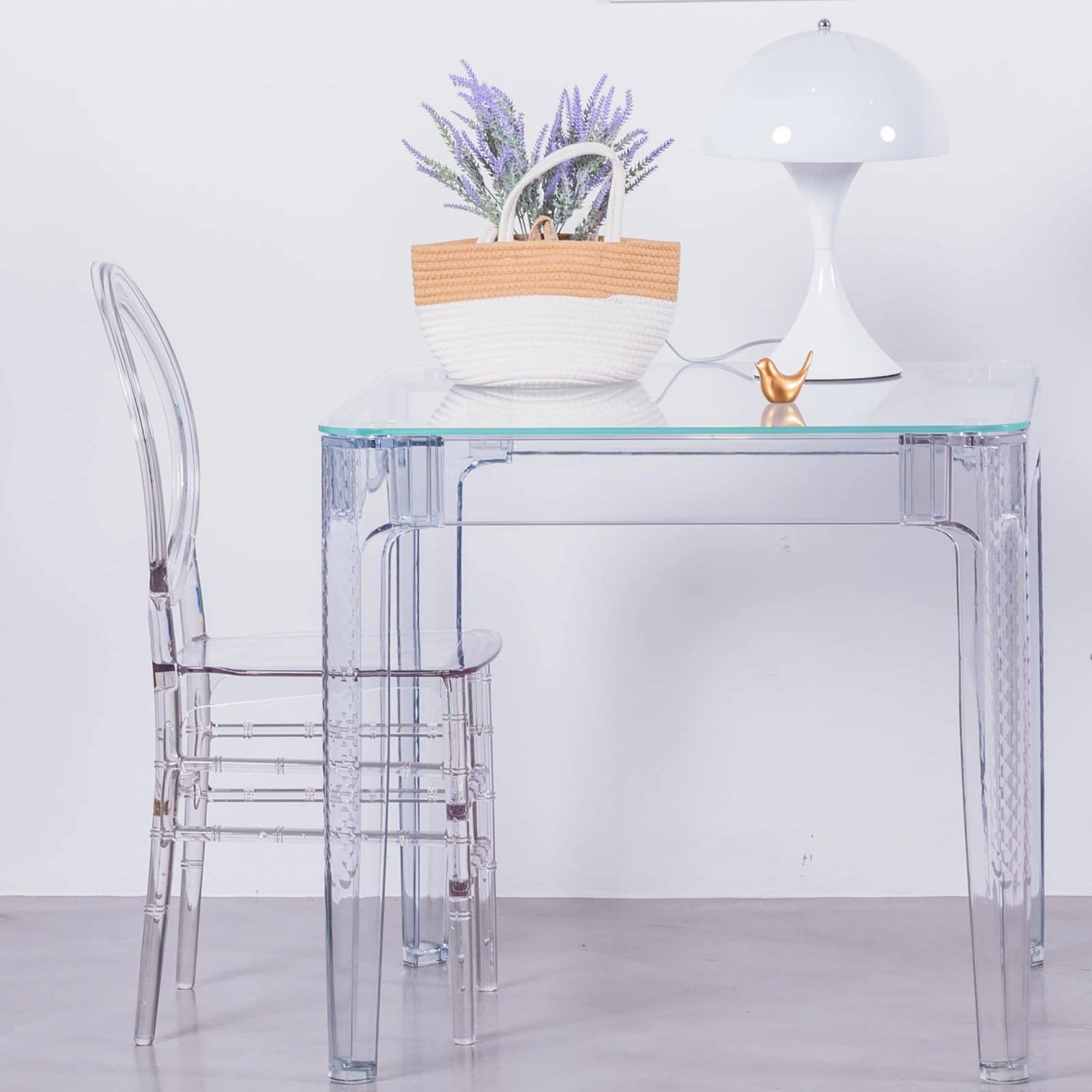 GLASTISCH Quadratisch Transparent 80/80/74 cm - Transparent, Glas (80/80/74cm) - Nest Dream