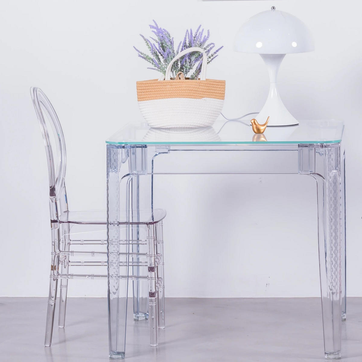 GLASTISCH Quadratisch Transparent 80/80/74 cm - Transparent, Glas (80/80/74cm) - Nest Dream