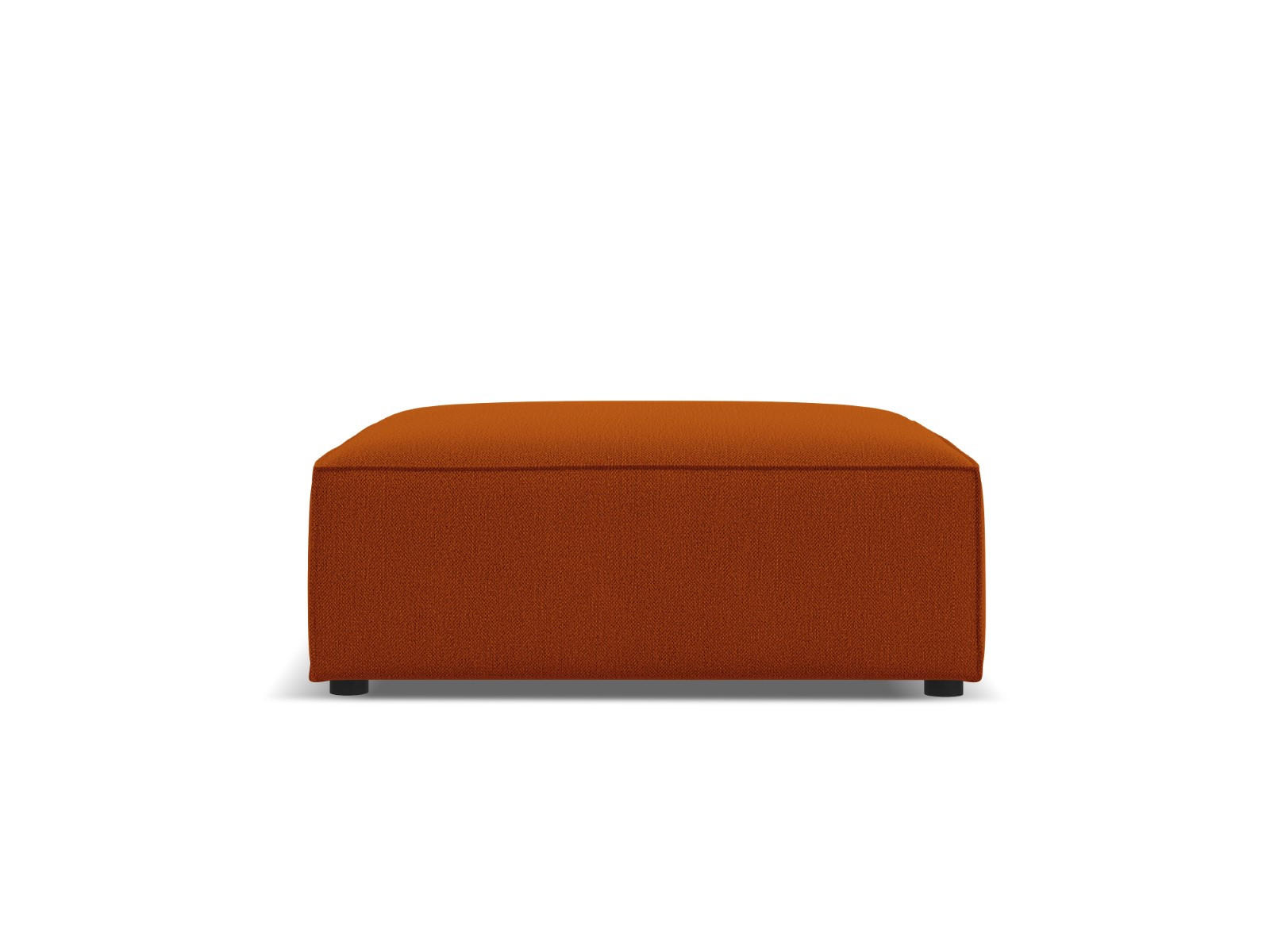 POUF Jodie aus strukturiertem Stoff terrakotta - Terra cotta, Textil (80/40/102cm) - Micadoni