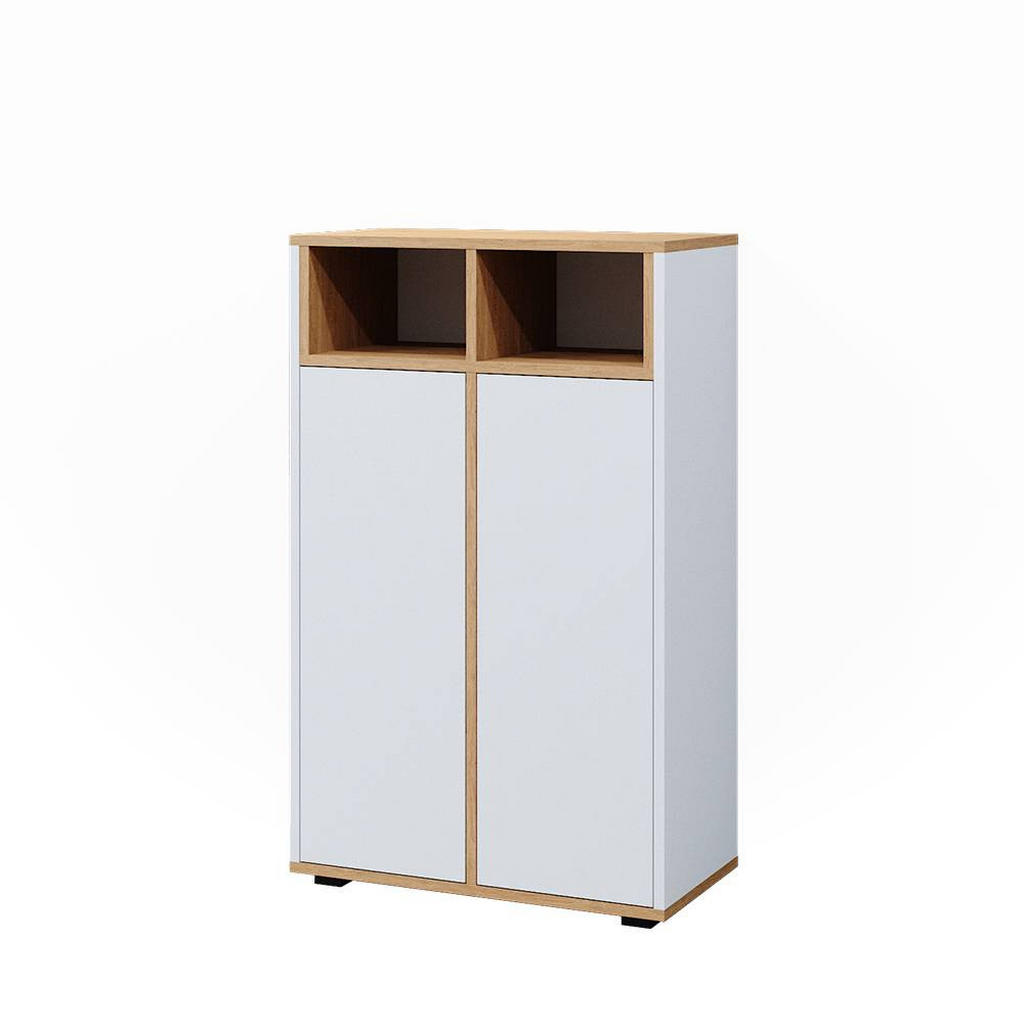 DULAP MIDI Didi Alb/Artisan 60x97 cm cu 2 usi