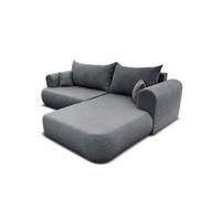 ECKSOFA BRAVO 280/180 in Bouclé Dunkelgrau rechts - Dunkelgrau, Holz/Holzwerkstoff (280/180cm) - Deine Möbel 24