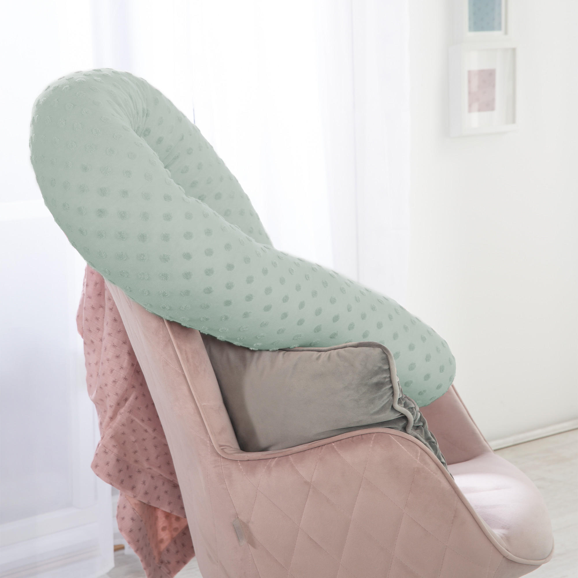 BETTSCHLANGE Lil Planet frosty green - Grün, Textil (170/12cm) - Roba