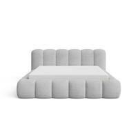 POLSTERBETT 140x200 mit Bettkasten, Lattenrost und Kopfteil, Poso Cord-Stoffbezug Grau - Grau, Holz (140/200cm) - Chilly