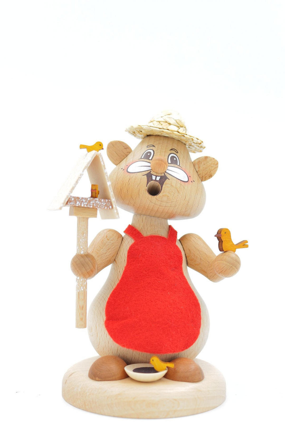 RAUCHFIGUR Hamster Vogelmädchen 13 cm - Multicolor, Holz (8/13/0.1cm)