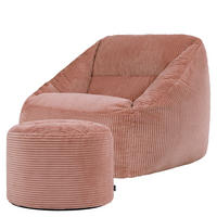 SITZSACK Sessel Natalia + Sitzpouf - Pink, Textil (97/73/84cm) - icon