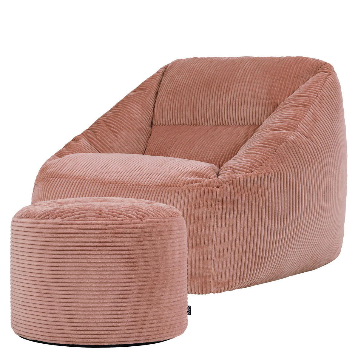SITZSACK Sessel Natalia + Sitzpouf - Pink, Textil (97/73/84cm) - icon