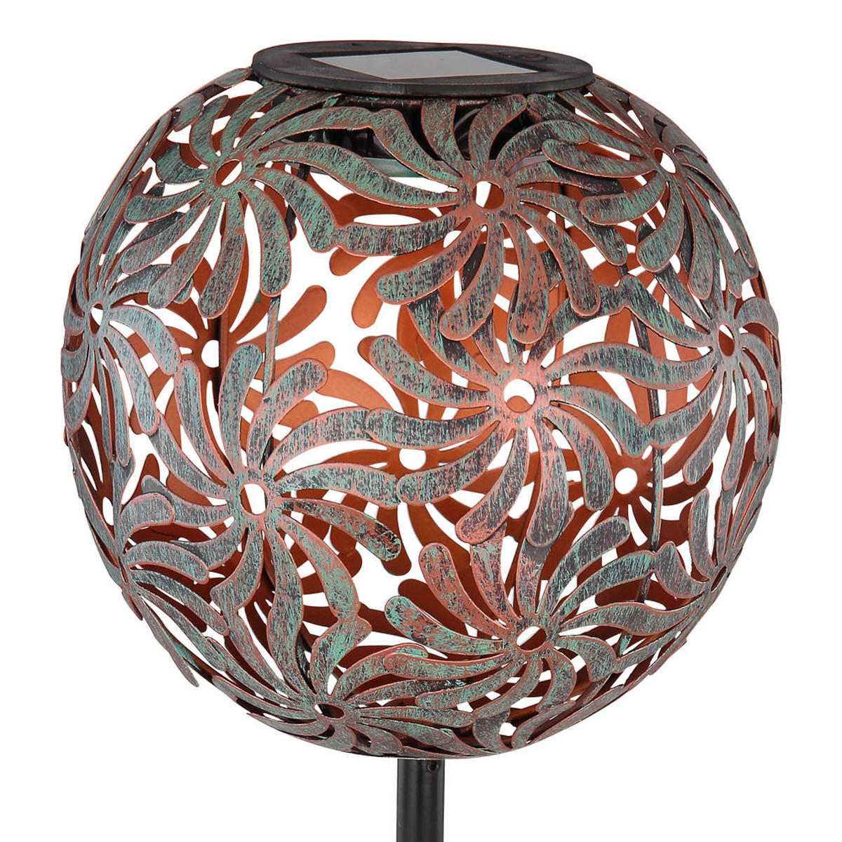 LED AUSSENLEUCHTE Geflechtkugel Schwarz - Schwarz, Metall (18.5/18.5/54cm)