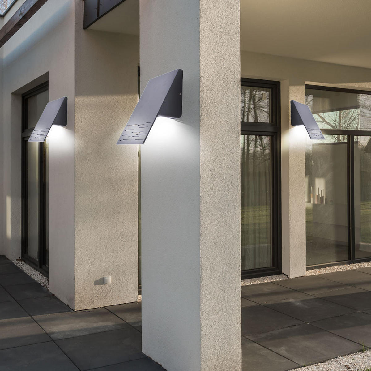 LED AUSSEN-WANDLEUCHTE Aluminium Anthrazit - Anthrazit, Metall (15/20/10.7cm)