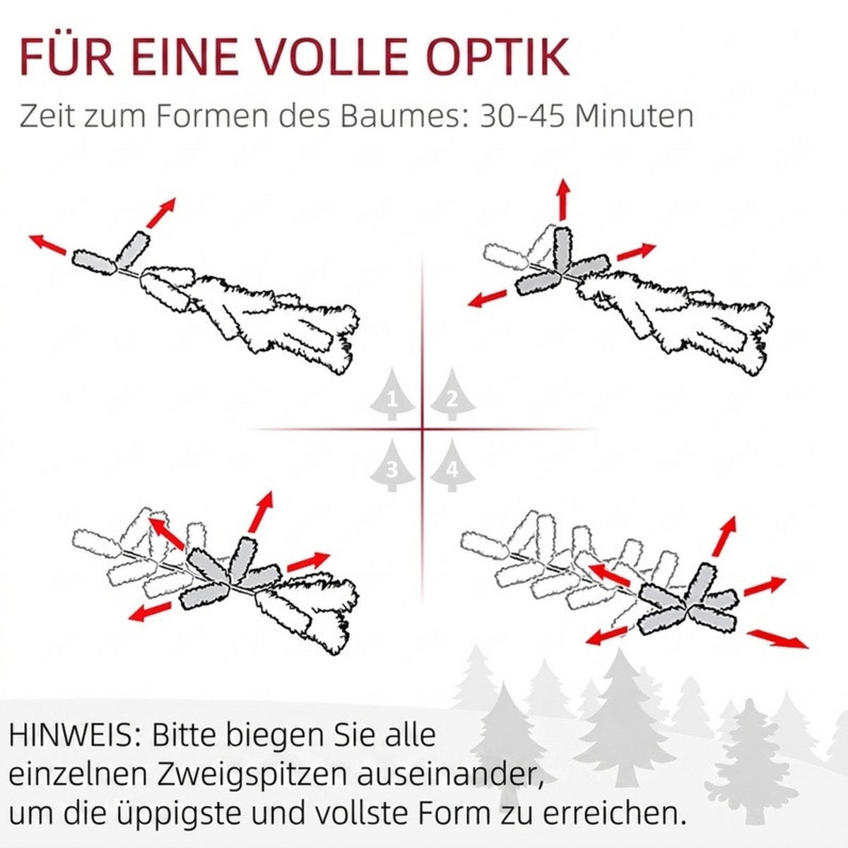 WEIHNACHTSBAUM Ø80/180 cm aus Metall mit Kunstschnee und Auto-Öffnung, Grün - Grün, Metall (180cm) - OKMYHOME