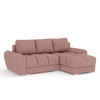 ECKSOFA MIT SCHLAFFUNKTION Peebles Rosa Webstoff - Chromfarben/Pink, Holz/Holzwerkstoff (256/175cm) - Maison de Reve