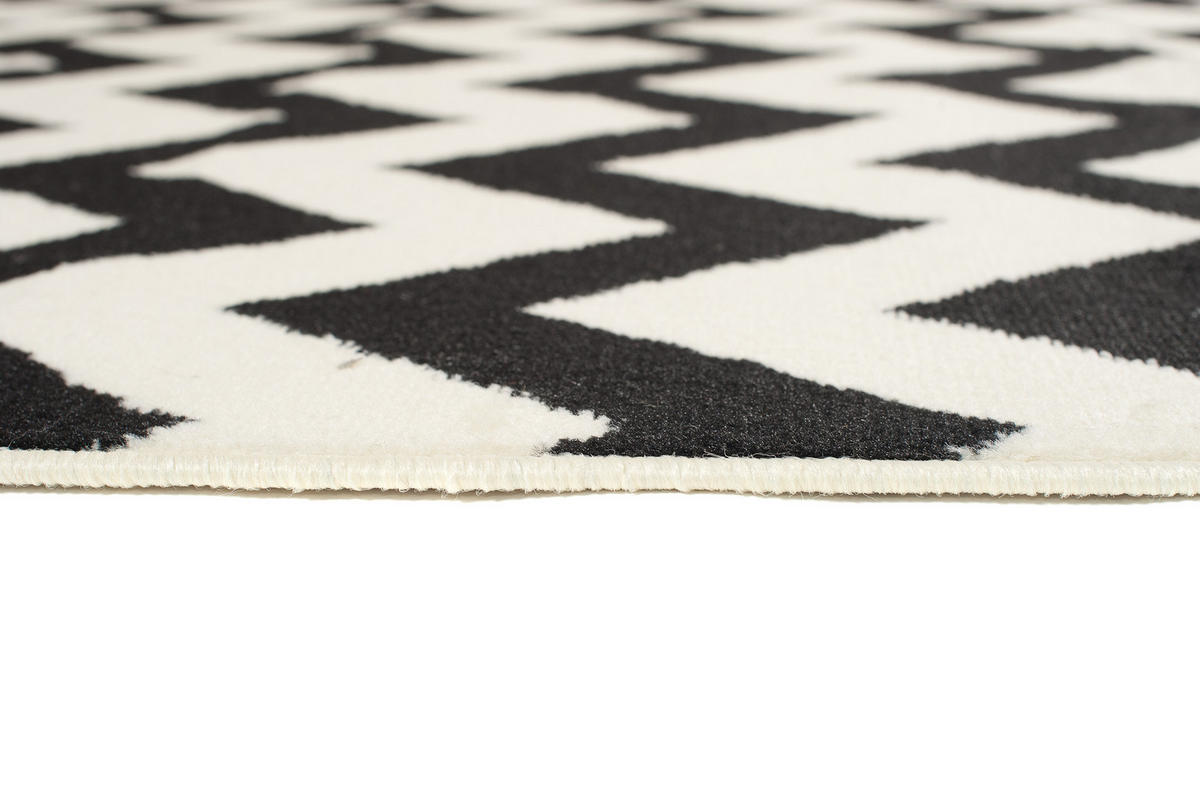 TEPPICH DREAM Schwarz Weiß 250/350 cm - Schwarz/Weiß, Textil (250/350cm) - Tapiso