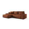 ECKSOFA MONA mit Schlaffunktion ARAGON 56 Links - Orange, Textil (175/280cm) - Bedante