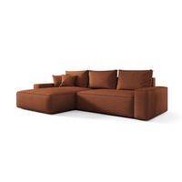ECKSOFA MONA mit Schlaffunktion ARAGON 56 Links - Orange, Textil (175/280cm) - Bedante