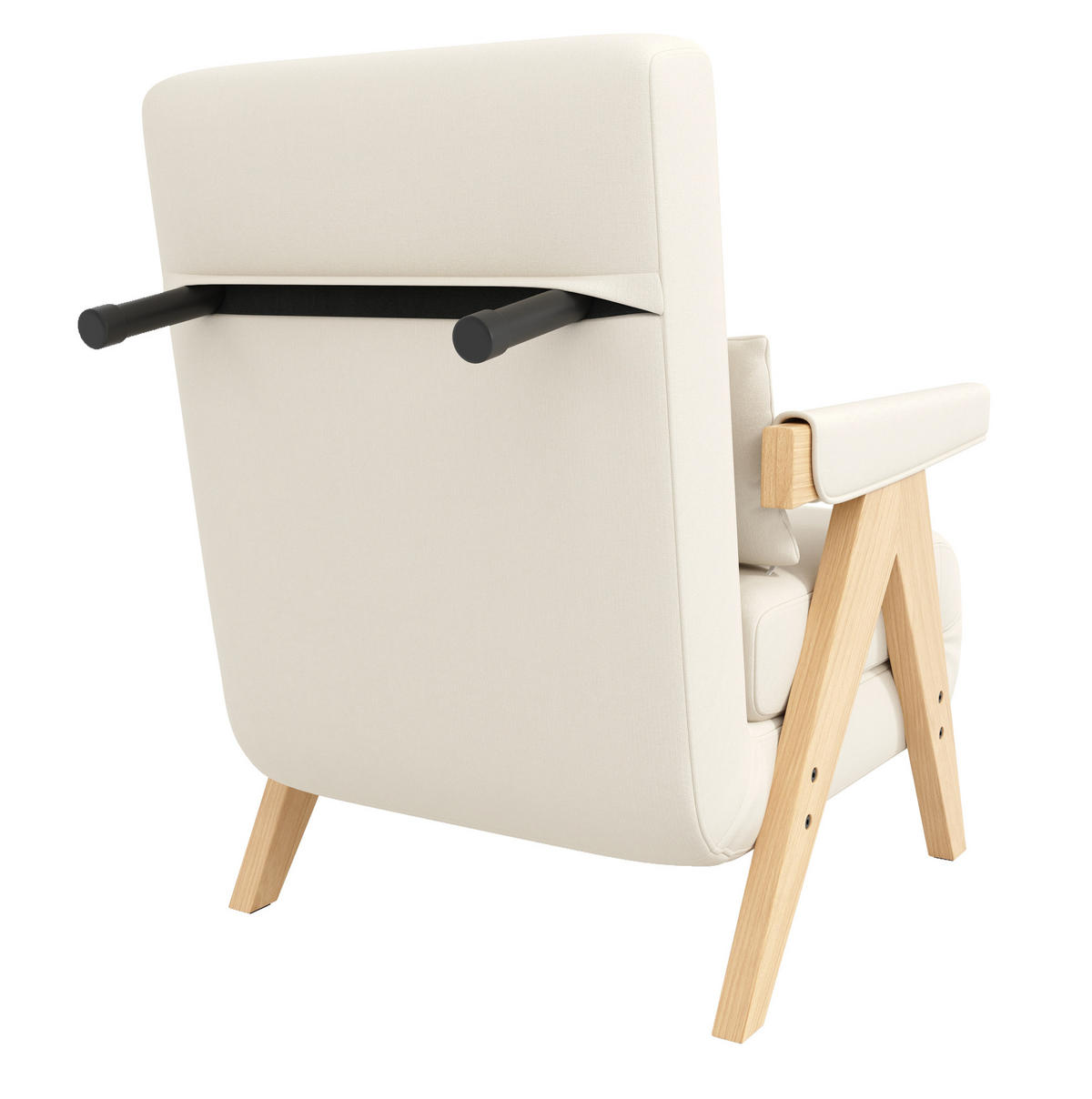 POLSTERSESSEL 87/64/60 cm mit Schlaffunktion und 6-fach verstellbarer Rückenlehne - Beige, Textil (87/64/60cm) - BEAOK