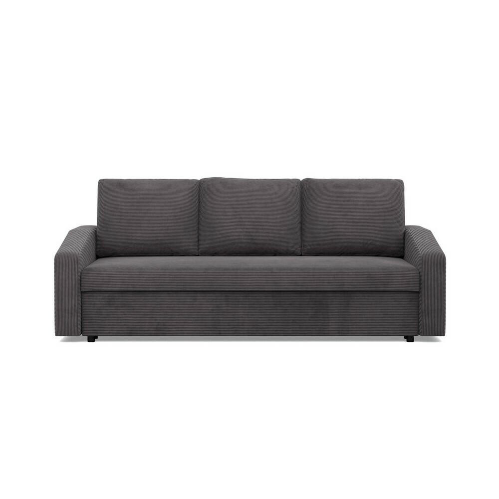 SOFA Neo mit abgeschrägter Armlehnen dunkelgrau - Dunkelgrau, Textil (220/92/92cm) - SIMKAM Furniture