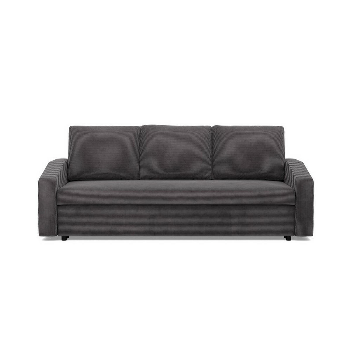 SOFA Neo mit abgeschrägter Armlehnen dunkelgrau - Dunkelgrau, Textil (220/92/92cm) - SIMKAM Furniture