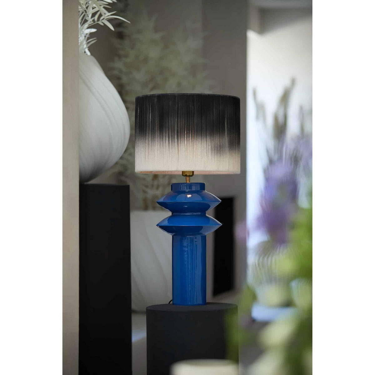 LAMPENSCHIRM Tossa Schwarz 35/35/25 cm - Schwarz, Textil (35/35/25cm) - Light & Living