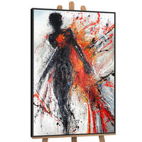 GEMÄLDE Flammende Anmut Schattenfugenrahmen Schwarz 120x80 cm - Schwarz, Holz (120/80cm) - YS-art gallery