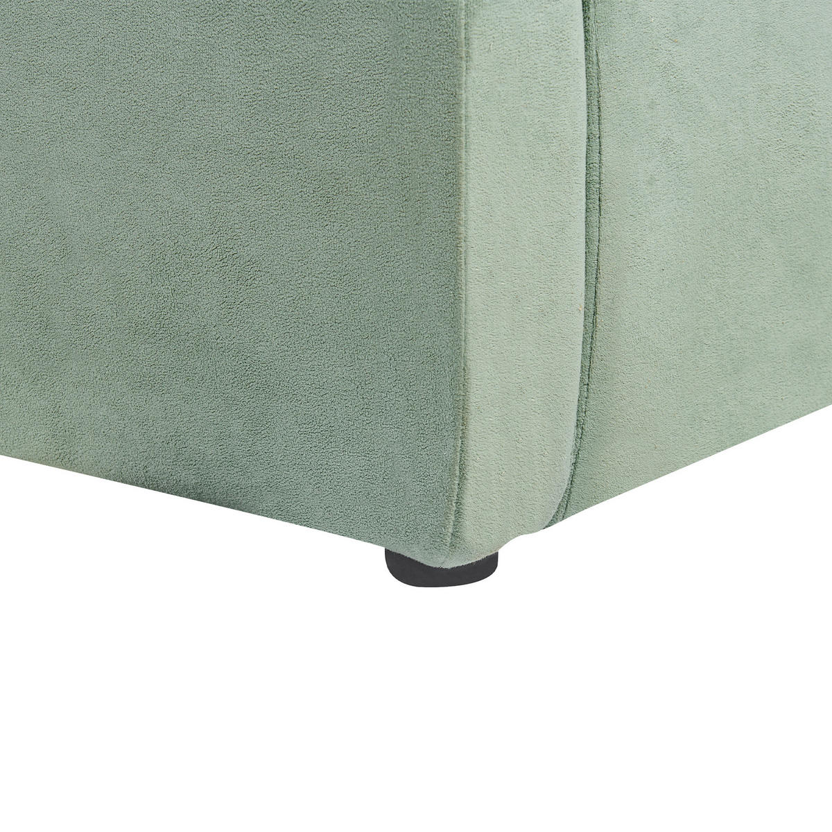 BETT mit Lattenrost 160/200 cm Mintgrün Bajonna - Schwarz/Mintgrün, Textil (160/200cm) - Beliani