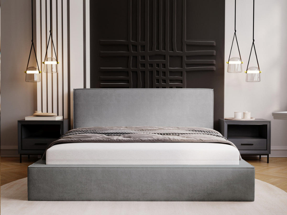 POLSTERBETT Monaco 160x200 Grau - Grau, Textil (160/200cm) - Graingold