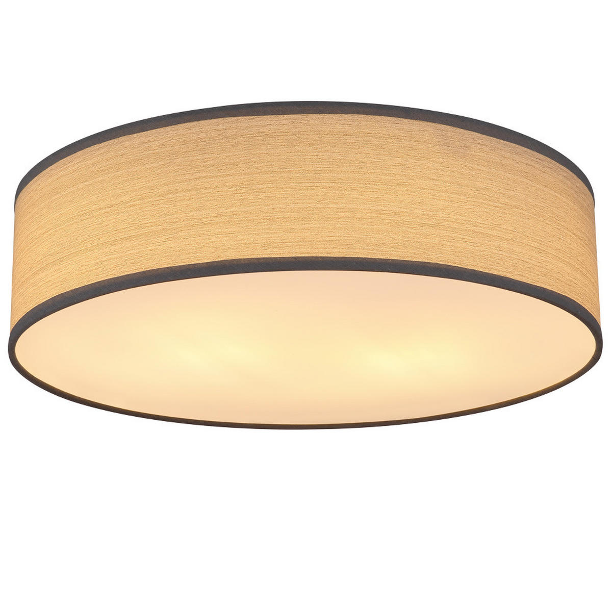 DECKENLEUCHTE VARIOS Holzoptik Braun - Braun, Metall (38/38/10cm) - Globo Lighting