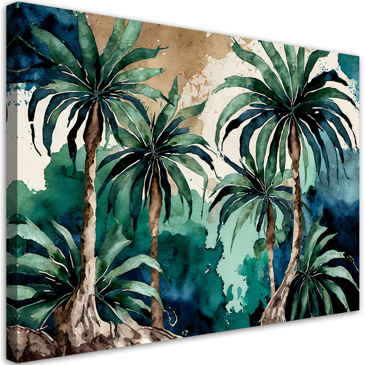 WANDBILD tropische palmen landschaft natur - Grün, Textil (60/40cm) - Feeby