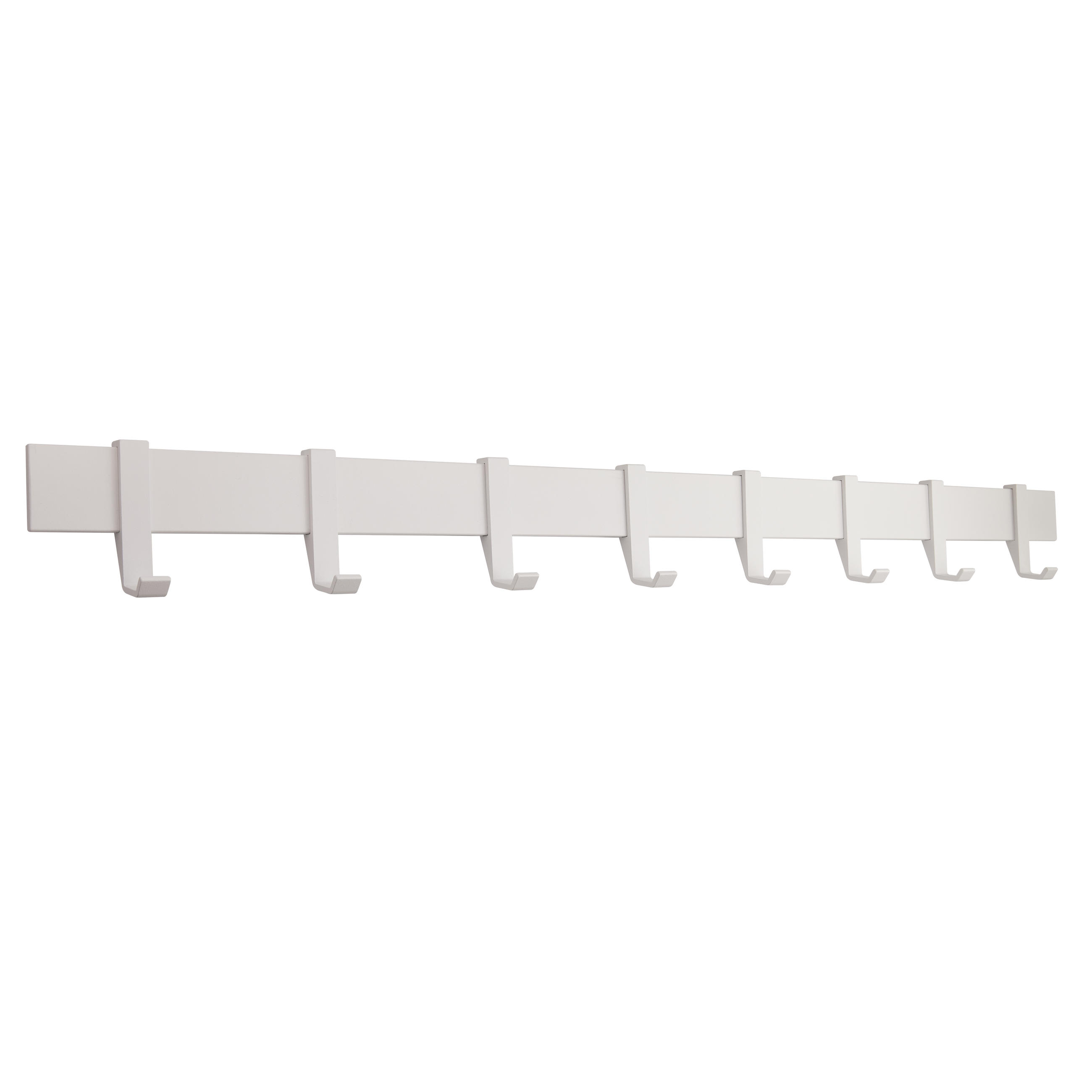 MODERNE GARDEROBENLEISTE Wandgarderobe Matt Weiß 80 cm - Weiß, Metall (80/7/5cm) - Designfabrik Hamburg