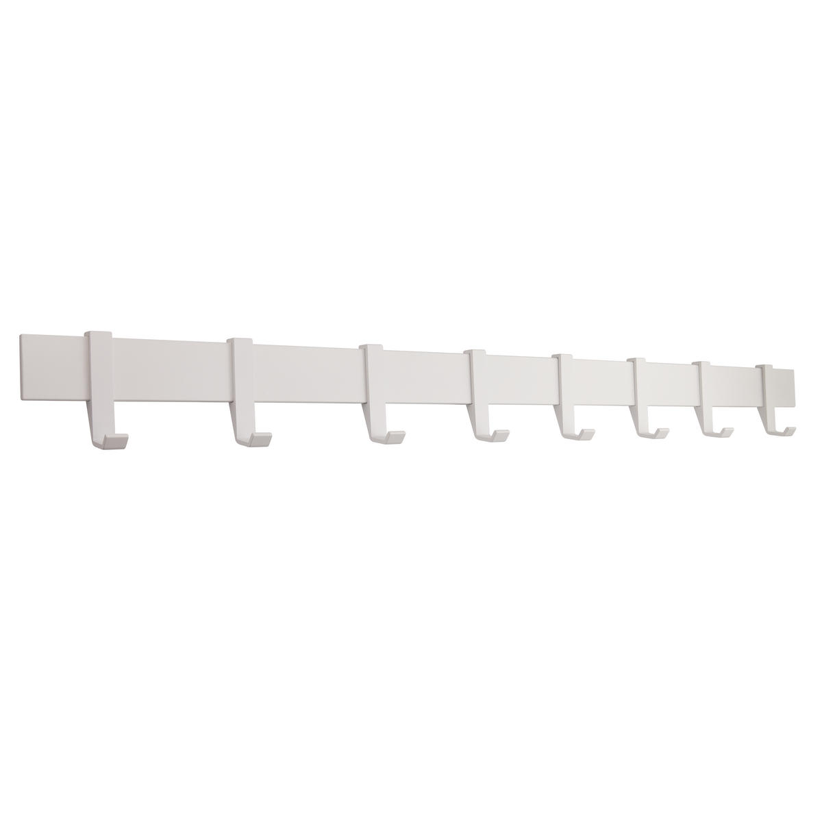 MODERNE GARDEROBENLEISTE Wandgarderobe Matt Weiß 80 cm - Weiß, Metall (80/7/5cm) - Designfabrik Hamburg
