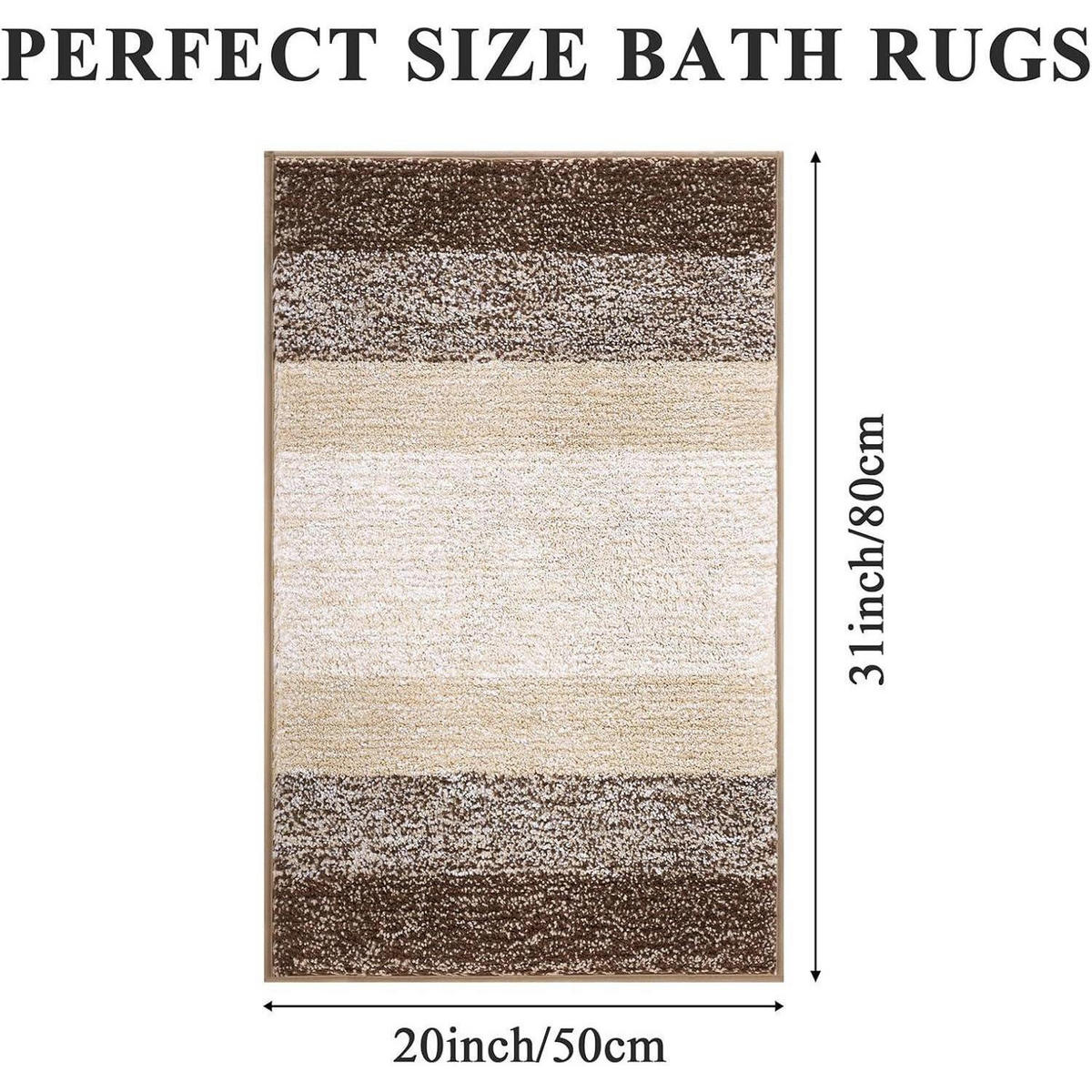 BADTEPPICH Kaffee 50 x 80 cm - Multicolor, Textil (50/80cm)