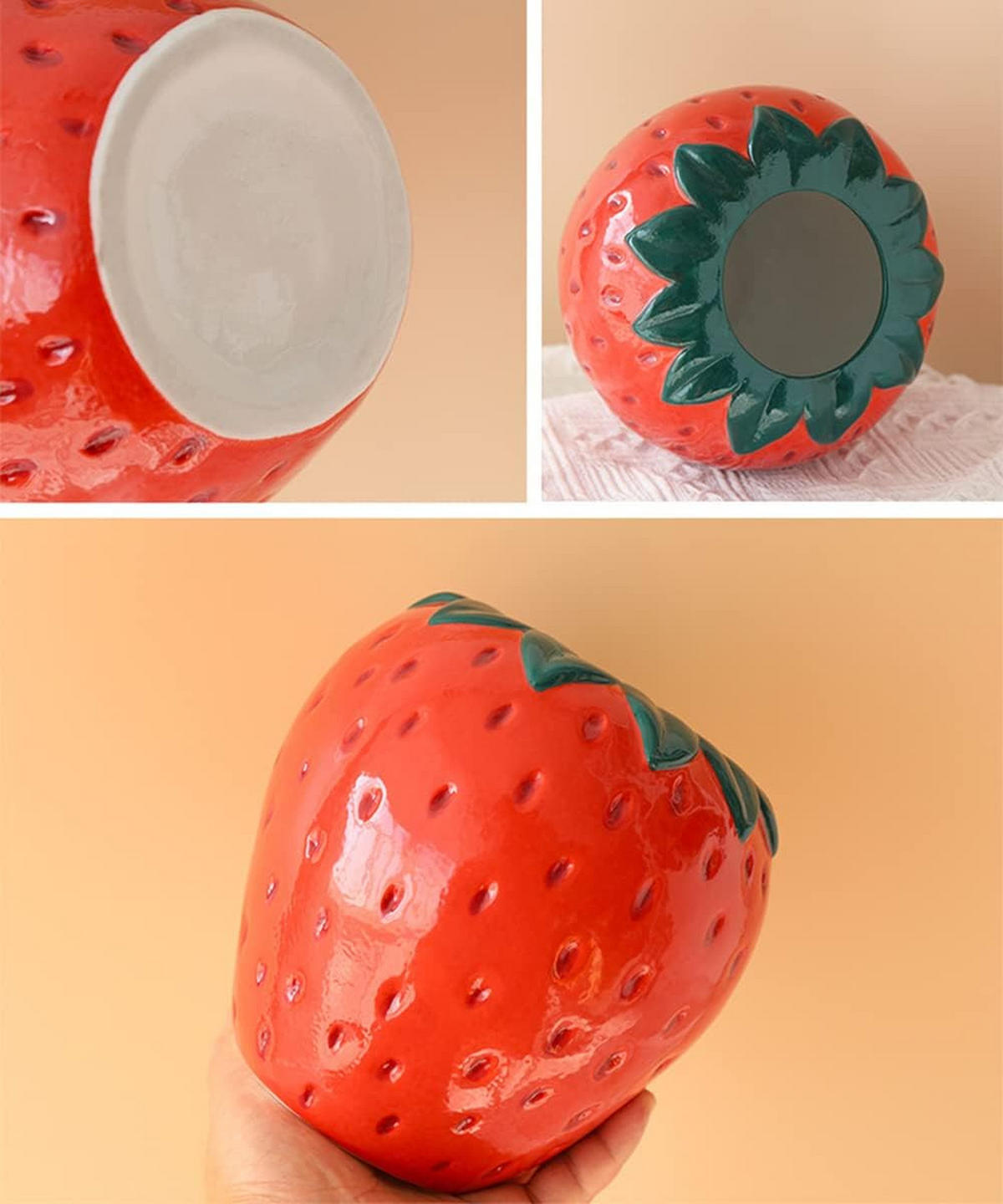 VASE 15 cm Keramik - Rot, Keramik (15cm) - LIBRATON