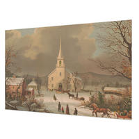 FOTOTAPETE 104x70 cm - Winterlandschaft - Braun, Textil (104/70cm) - Wallfluent