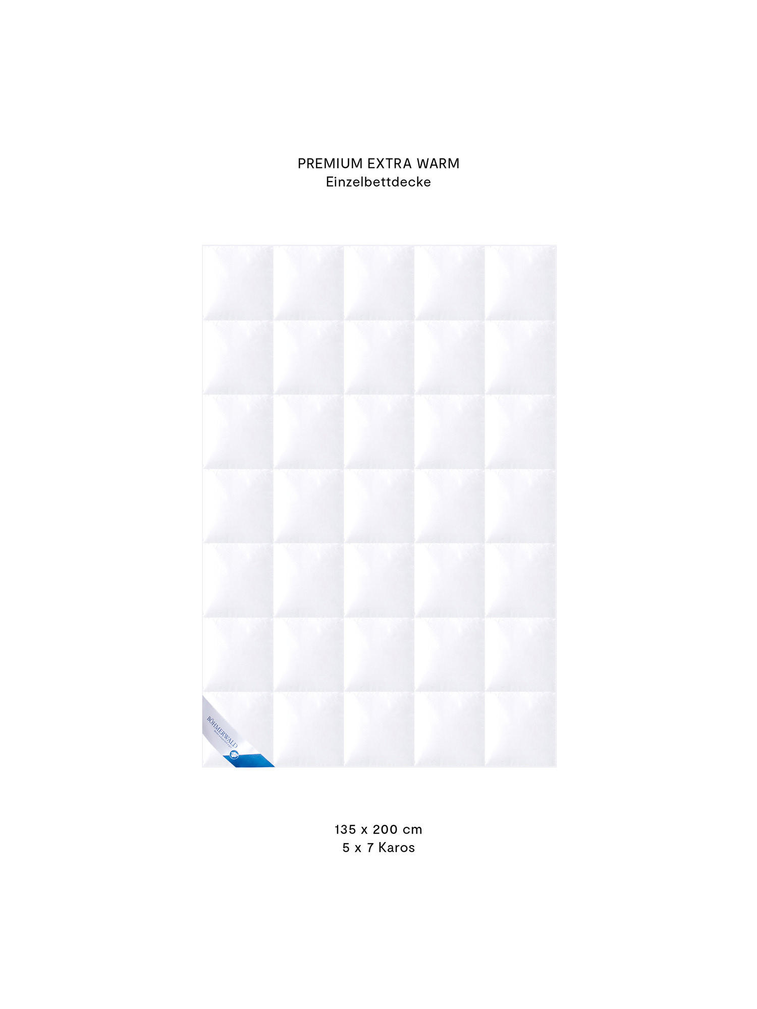 WINTERBETTDECKE PREMIUM Gänsedaunen extra warm - Weiß, Naturmaterialien/Textil (135/200cm) - Böhmerwald