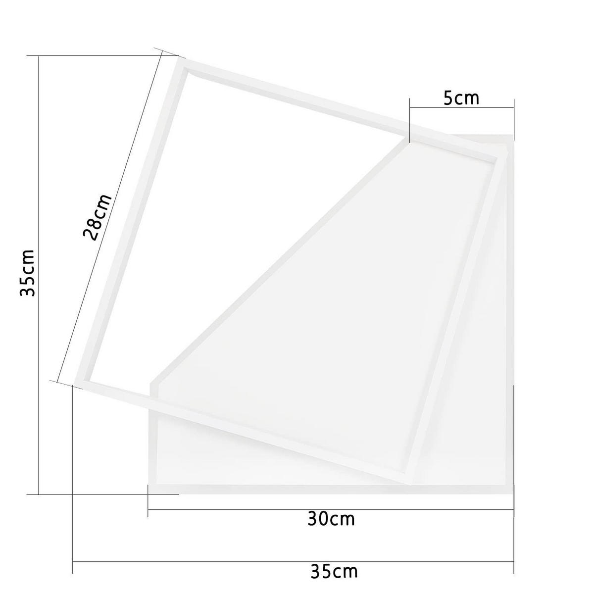 LED-DECKENLEUCHTE Halsgrimm 35.0/5.5/35.0 cm - Weiß, Metall (35/35/5.5cm) - ZMH