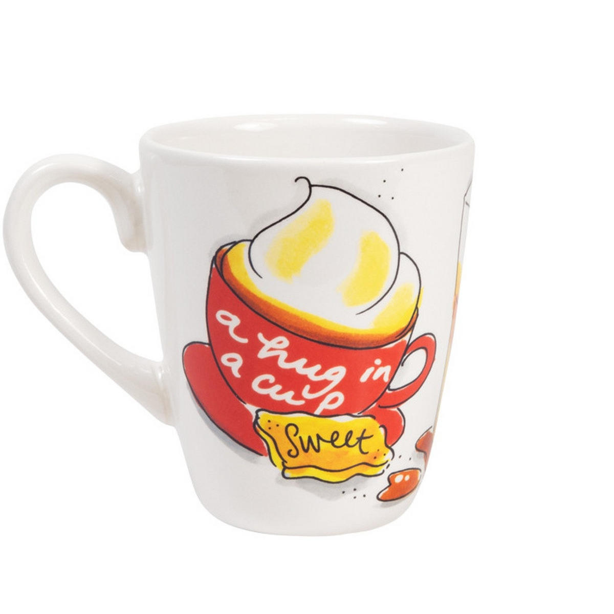 BECHER Gemütliche Tage - Kaffee in Bunt - 350 ml - Multicolor, Keramik (0.35L) - Blond Amsterdam